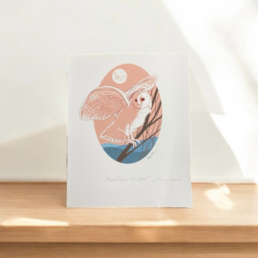 “Mountain Wisdom” - 8x10 Owl Art Print